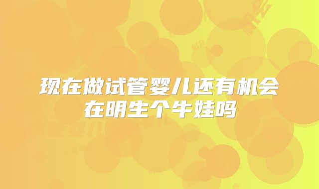 现在做试管婴儿还有机会在明生个牛娃吗