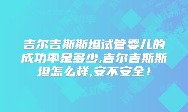吉尔吉斯斯坦试管婴儿的成功率是多少,吉尔吉斯斯坦怎么样,安不安全！