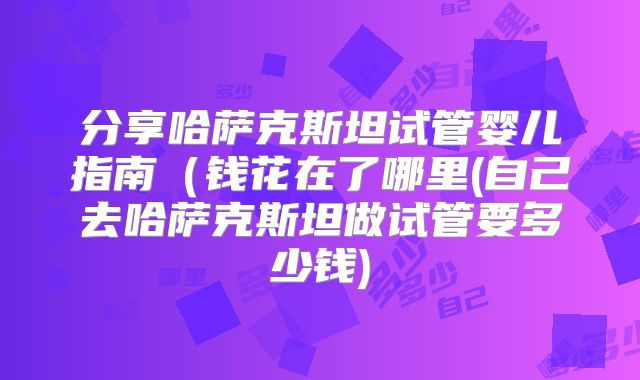 分享哈萨克斯坦试管婴儿指南(钱花在了哪里(自己去哈萨克斯坦做试管要多少钱)