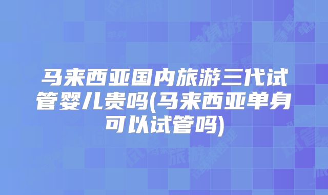 马来西亚国内旅游三代试管婴儿贵吗(马来西亚单身可以试管吗)