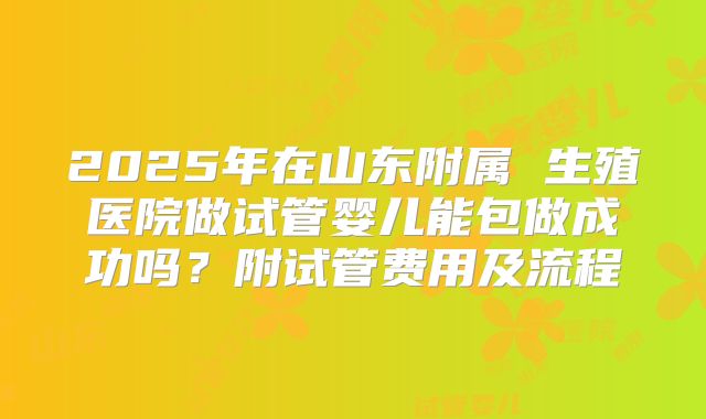 2025年在山东附属 生殖医院做试管婴儿能包做成功吗？附试管费用及流程