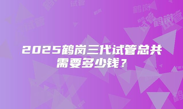 2025鹤岗三代试管总共需要多少钱？