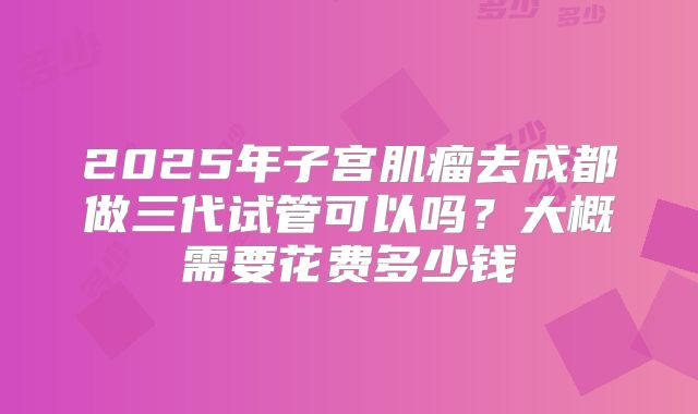 2025年子宫肌瘤去成都做三代试管可以吗？大概需要花费多少钱
