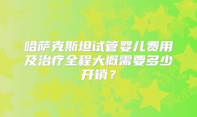 哈萨克斯坦试管婴儿费用及治疗全程大概需要多少开销？