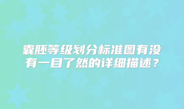 囊胚等级划分标准图有没有一目了然的详细描述?