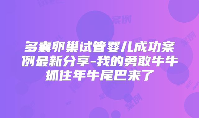 多囊卵巢试管婴儿成功案例最新分享-我的勇敢牛牛抓住年牛尾巴来了