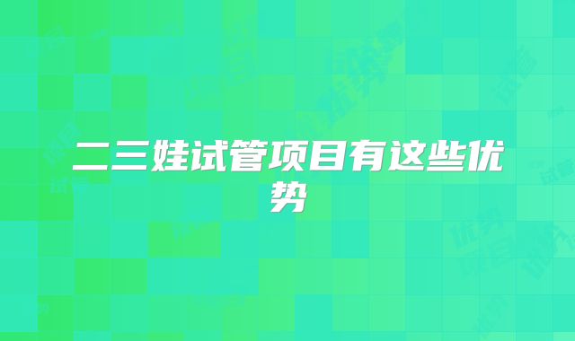 二三娃试管项目有这些优势
