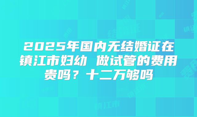 2025年国内无结婚证在镇江市妇幼 做试管的费用贵吗？十二万够吗