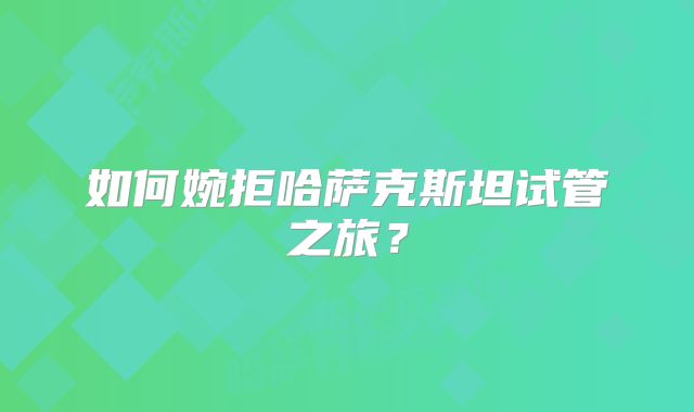 如何婉拒哈萨克斯坦试管之旅？