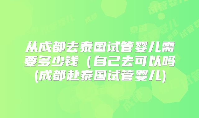 从成都去泰国试管婴儿需要多少钱（自己去可以吗(成都赴泰国试管婴儿)