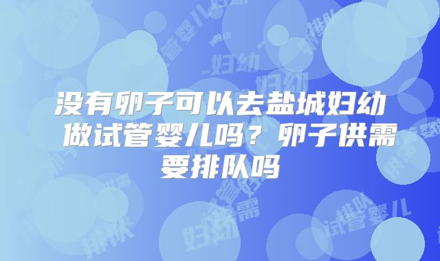 没有卵子可以去盐城妇幼 做试管婴儿吗？卵子供需要排队吗