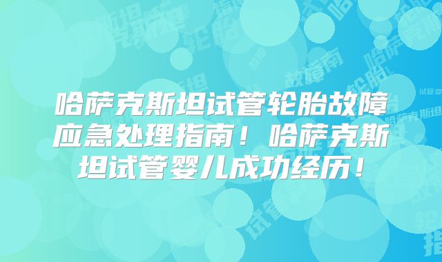 哈萨克斯坦试管轮胎故障应急处理指南！哈萨克斯坦试管婴儿成功经历！