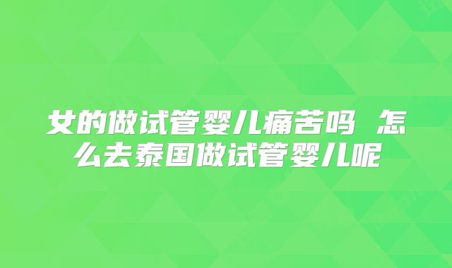 女的做试管婴儿痛苦吗 怎么去泰国做试管婴儿呢