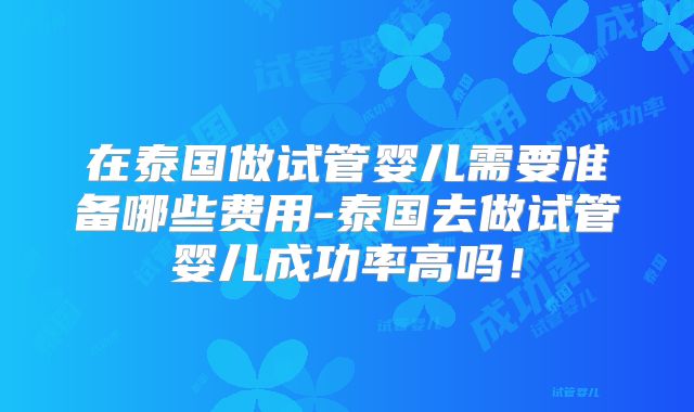 在泰国做试管婴儿需要准备哪些费用-泰国去做试管婴儿成功率高吗!