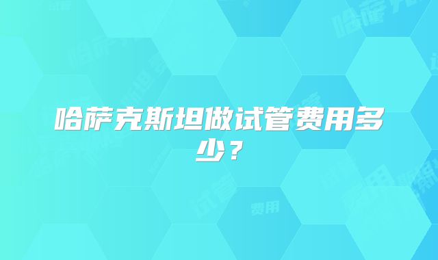 哈萨克斯坦做试管费用多少？