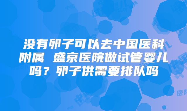 没有卵子可以去中国医科附属 盛京医院做试管婴儿吗?卵子供需要排队吗