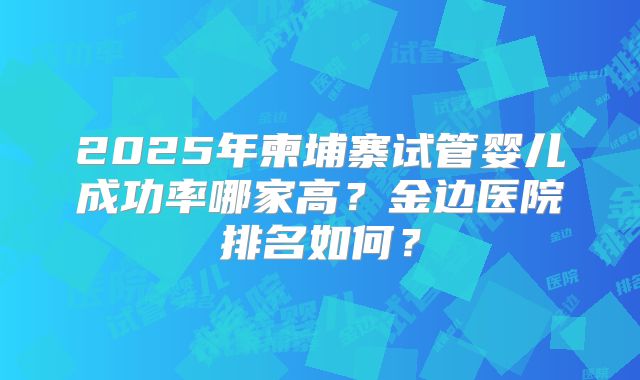 2025年柬埔寨试管婴儿成功率哪家高？金边医院排名如何？