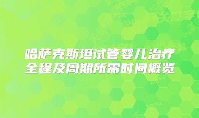 哈萨克斯坦试管婴儿治疗全程及周期所需时间概览