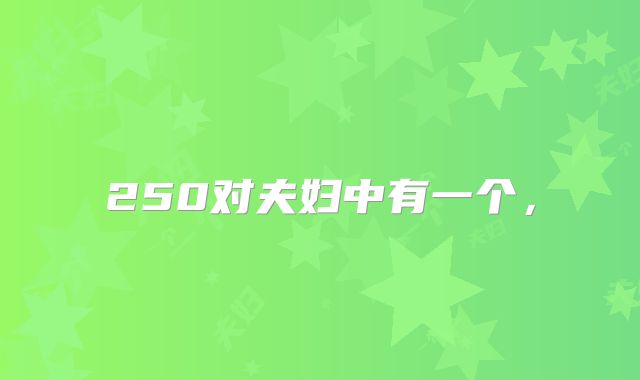 250对夫妇中有一个，