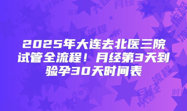 2025年大连去北医三院试管全流程！月经第3天到验孕30天时间表