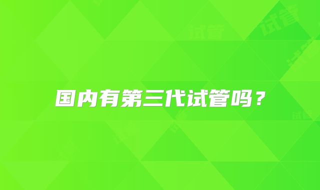 国内有第三代试管吗?