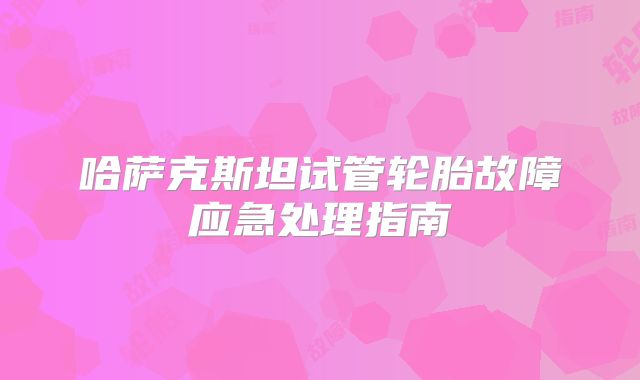 哈萨克斯坦试管轮胎故障应急处理指南