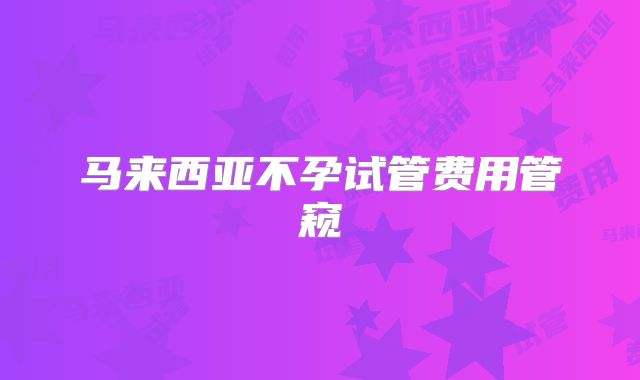 马来西亚不孕试管费用管窥