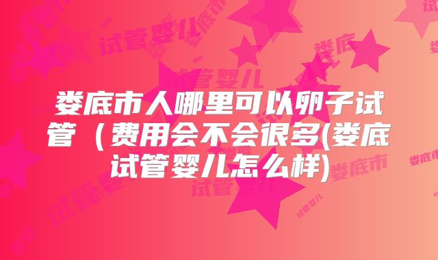 娄底市人哪里可以卵子试管(费用会不会很多(娄底试管婴儿怎么样)
