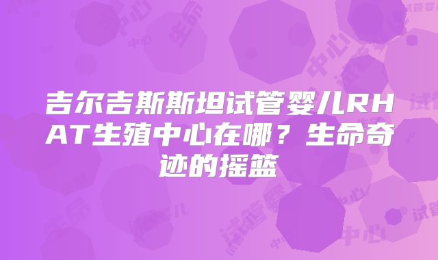 吉尔吉斯斯坦试管婴儿RHAT生殖中心在哪？生命奇迹的摇篮