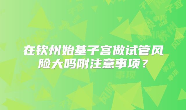 在钦州始基子宫做试管风险大吗附注意事项?