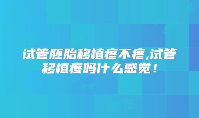 试管胚胎移植疼不疼,试管移植疼吗什么感觉！