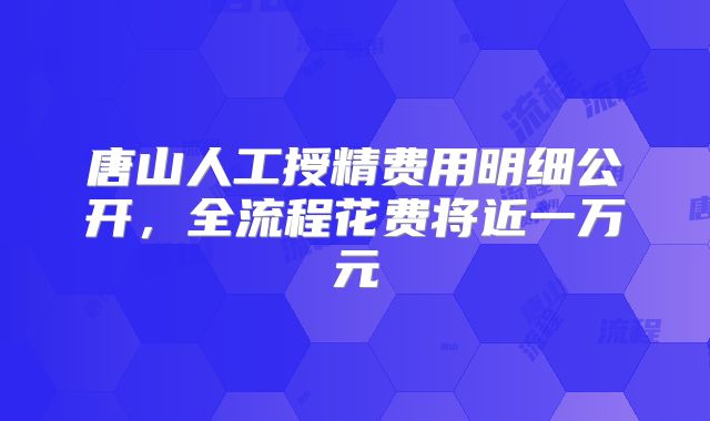 唐山人工授精费用明细公开,全流程花费将近一万元
