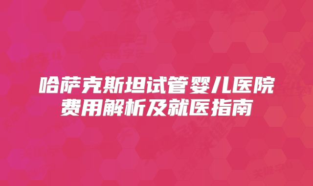 哈萨克斯坦试管婴儿医院费用解析及就医指南