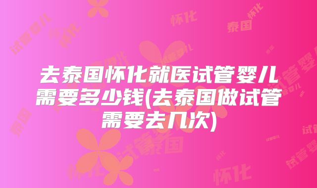 去泰国怀化就医试管婴儿需要多少钱(去泰国做试管需要去几次)