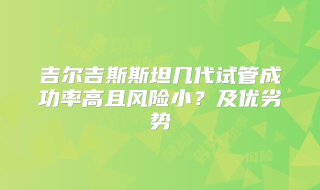 吉尔吉斯斯坦几代试管成功率高且风险小？及优劣势