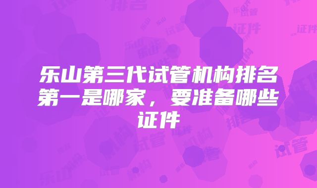 乐山第三代试管机构排名第一是哪家，要准备哪些证件