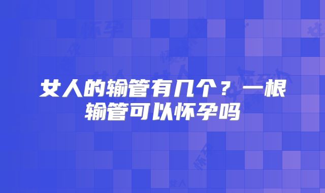 女人的输管有几个？一根输管可以怀孕吗
