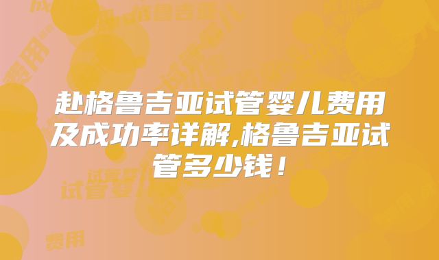 赴格鲁吉亚试管婴儿费用及成功率详解,格鲁吉亚试管多少钱！