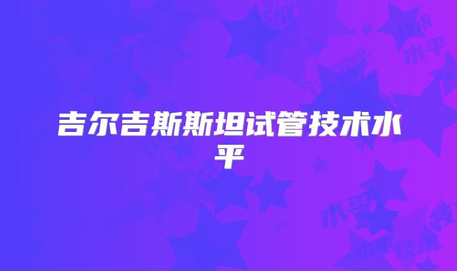 吉尔吉斯斯坦试管技术水平