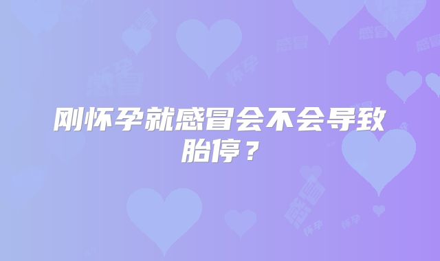 刚怀孕就感冒会不会导致胎停?