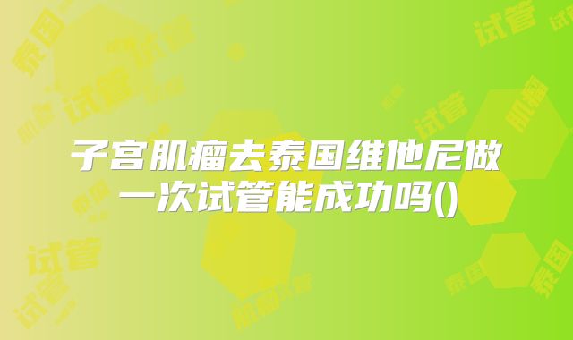 子宫肌瘤去泰国维他尼做一次试管能成功吗()