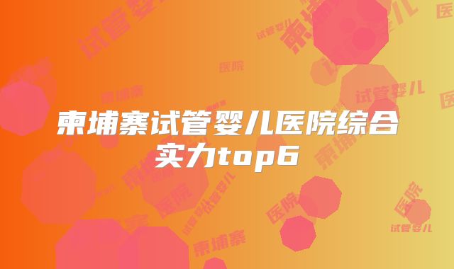 柬埔寨试管婴儿医院综合实力top6