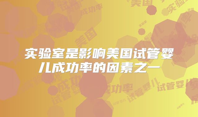 实验室是影响美国试管婴儿成功率的因素之一