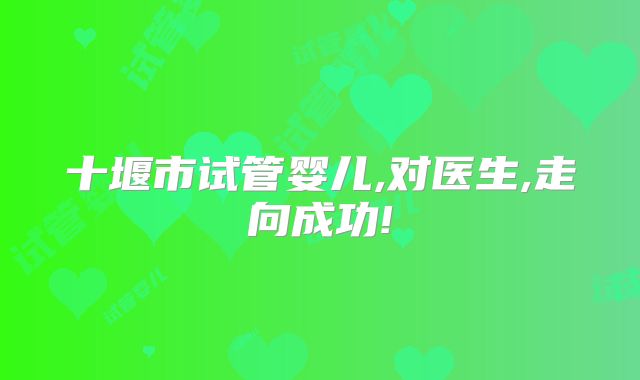 十堰市试管婴儿,对医生,走向成功!