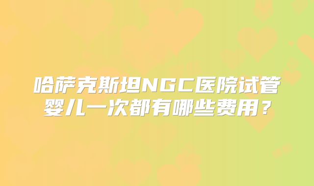 哈萨克斯坦NGC医院试管婴儿一次都有哪些费用？