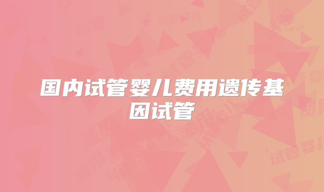 国内试管婴儿费用遗传基因试管