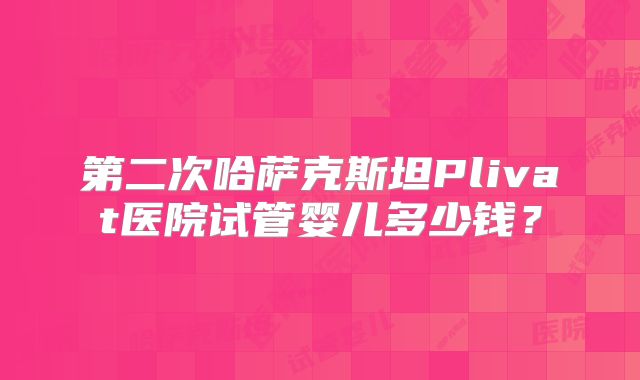 第二次哈萨克斯坦Plivat医院试管婴儿多少钱？
