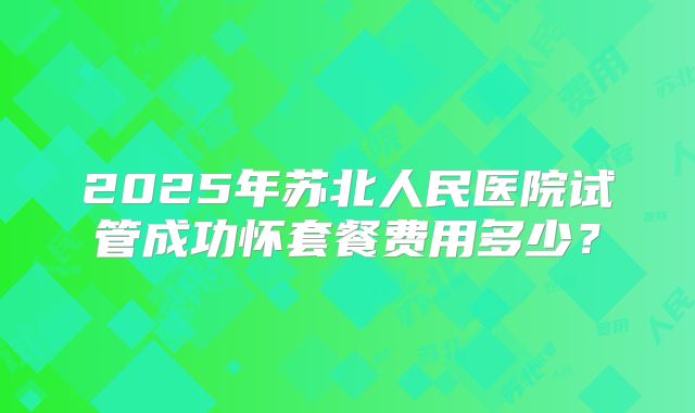 2025年苏北人民医院试管成功怀套餐费用多少?
