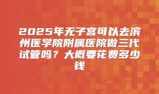 2025年无子宫可以去滨州医学院附属医院做三代试管吗?大概要花费多少钱