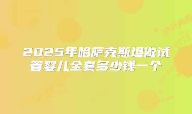 2025年哈萨克斯坦做试管婴儿全套多少钱一个